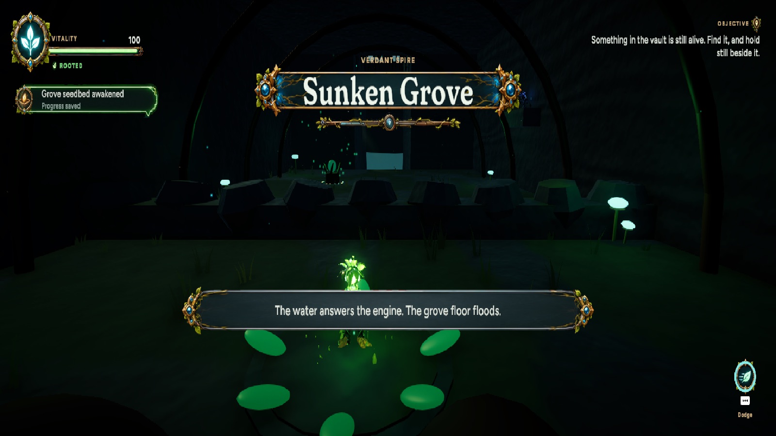 Area banner, message plate, Seed emblem and the seedbed toast