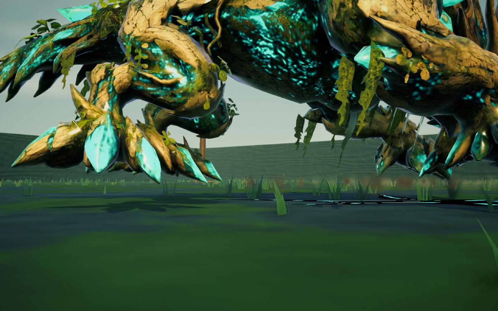 Before: the paws float well above the arena floor